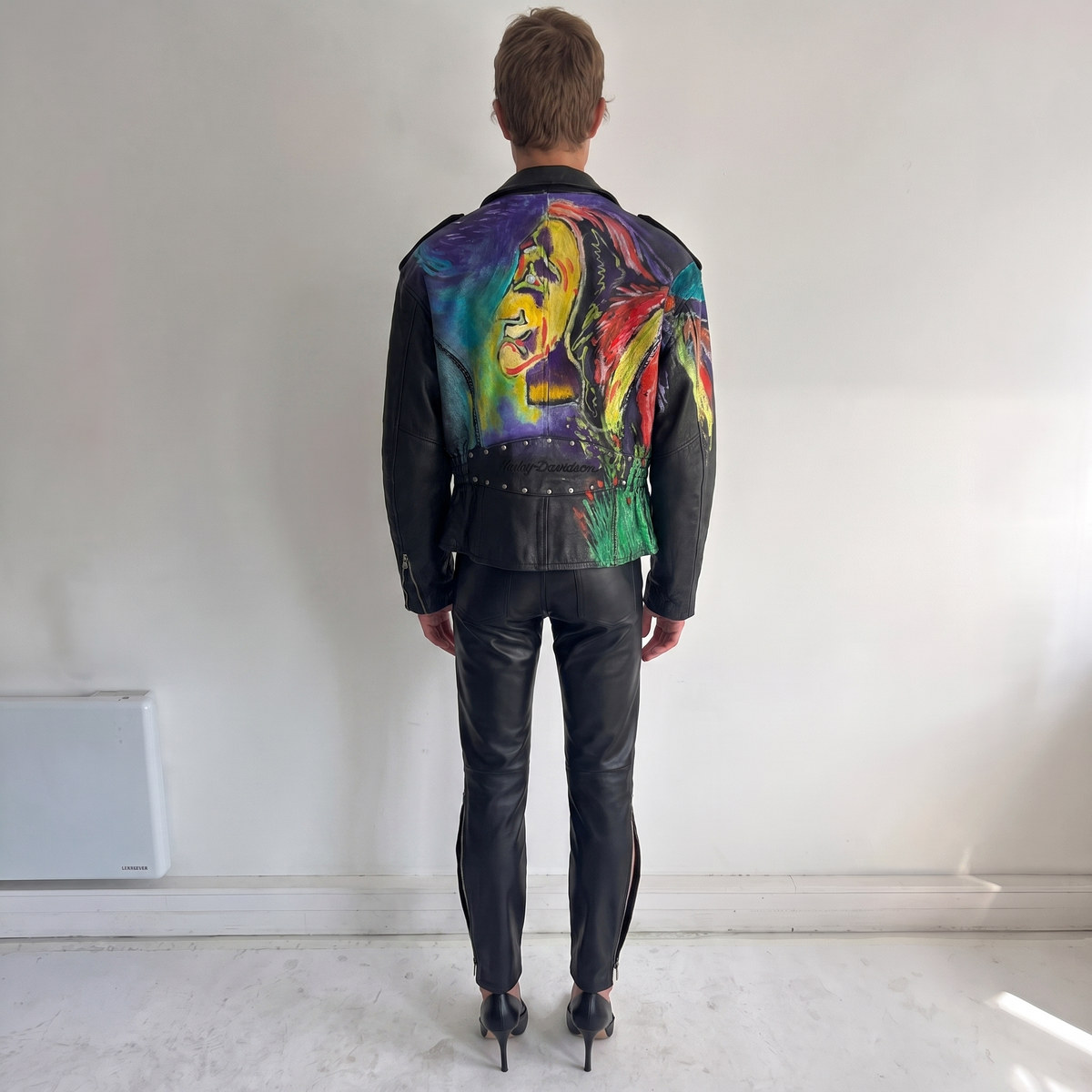 Hand-Painted Leather Jacket – LION x Caroline Navarro | Limited Edition Collaboration | LION Ibiza