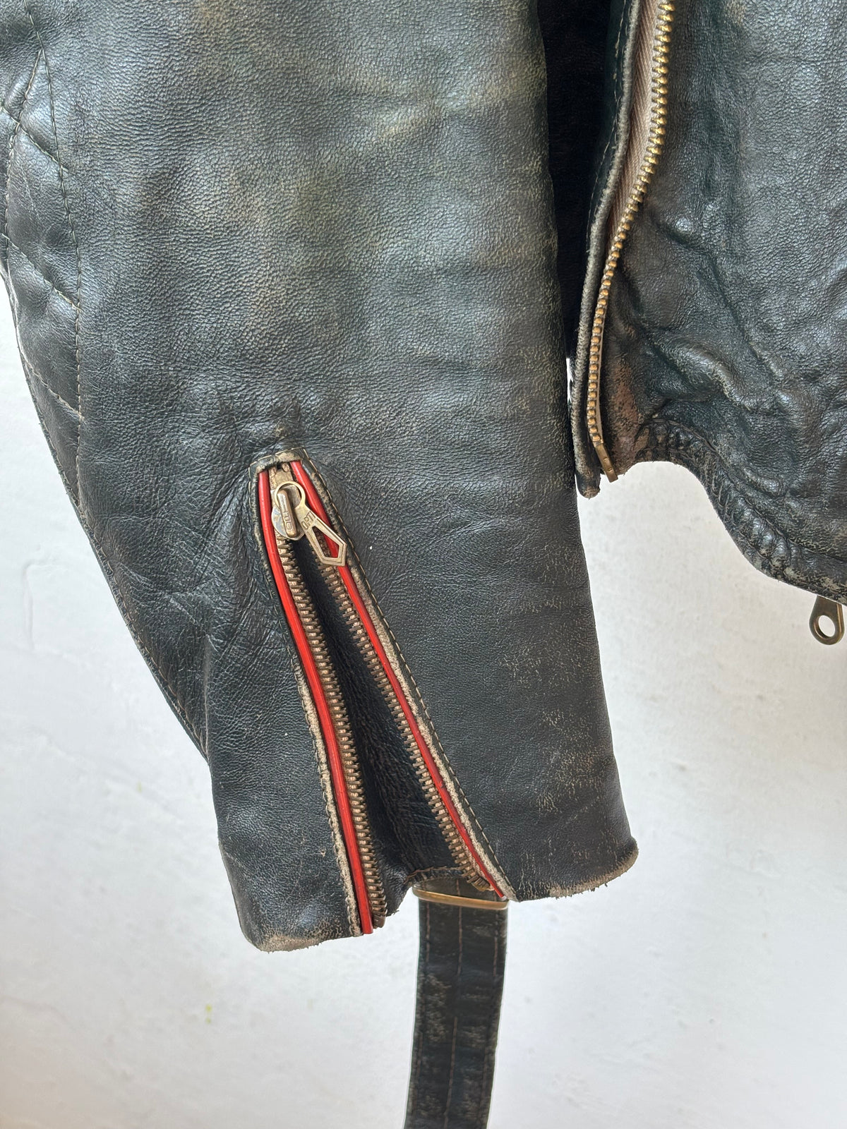 Hand-Painted Leather Jacket – The Question | Upcycled Vintage | LION Ibiza