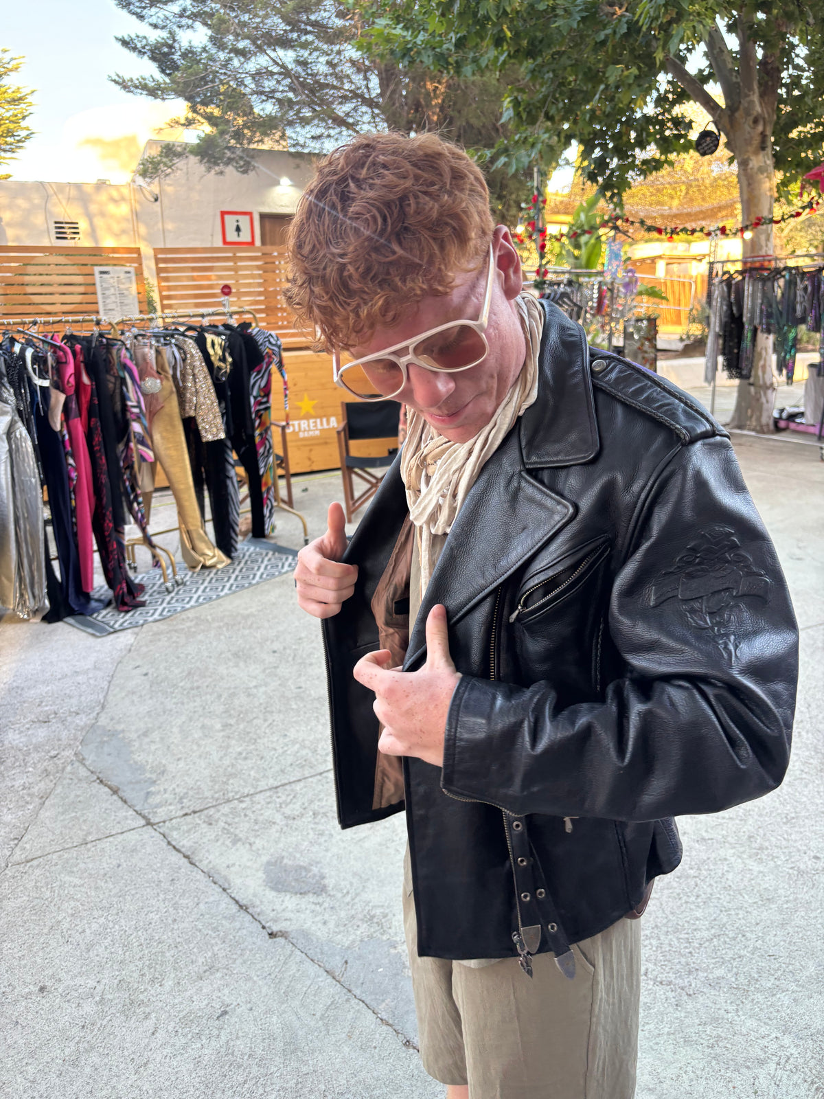 Hand-Painted Leather Jacket – LION x Caroline Navarro | Limited Edition Collaboration | LION Ibiza