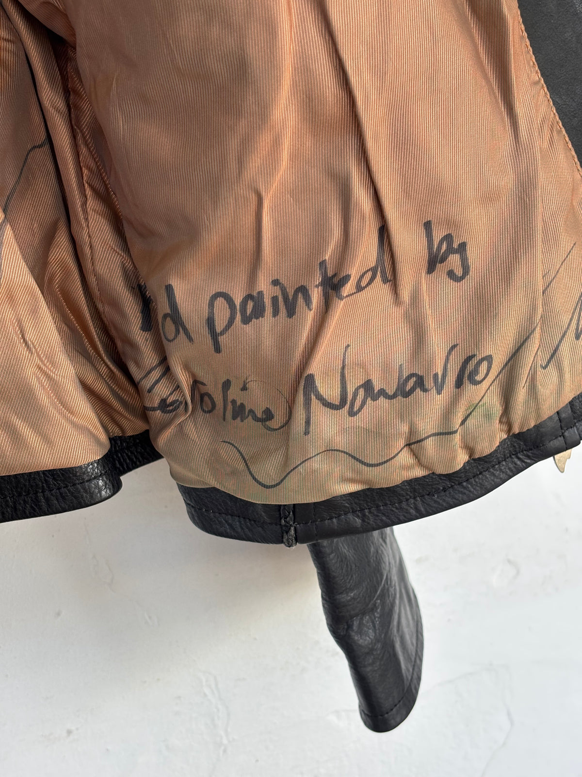 Hand-Painted Leather Jacket – LION x Caroline Navarro | Limited Edition Collaboration | LION Ibiza