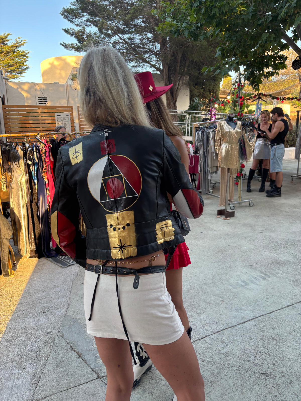 Hand-Painted Leather Jacket – The Initiate | Upcycled Vintage | LION Ibiza