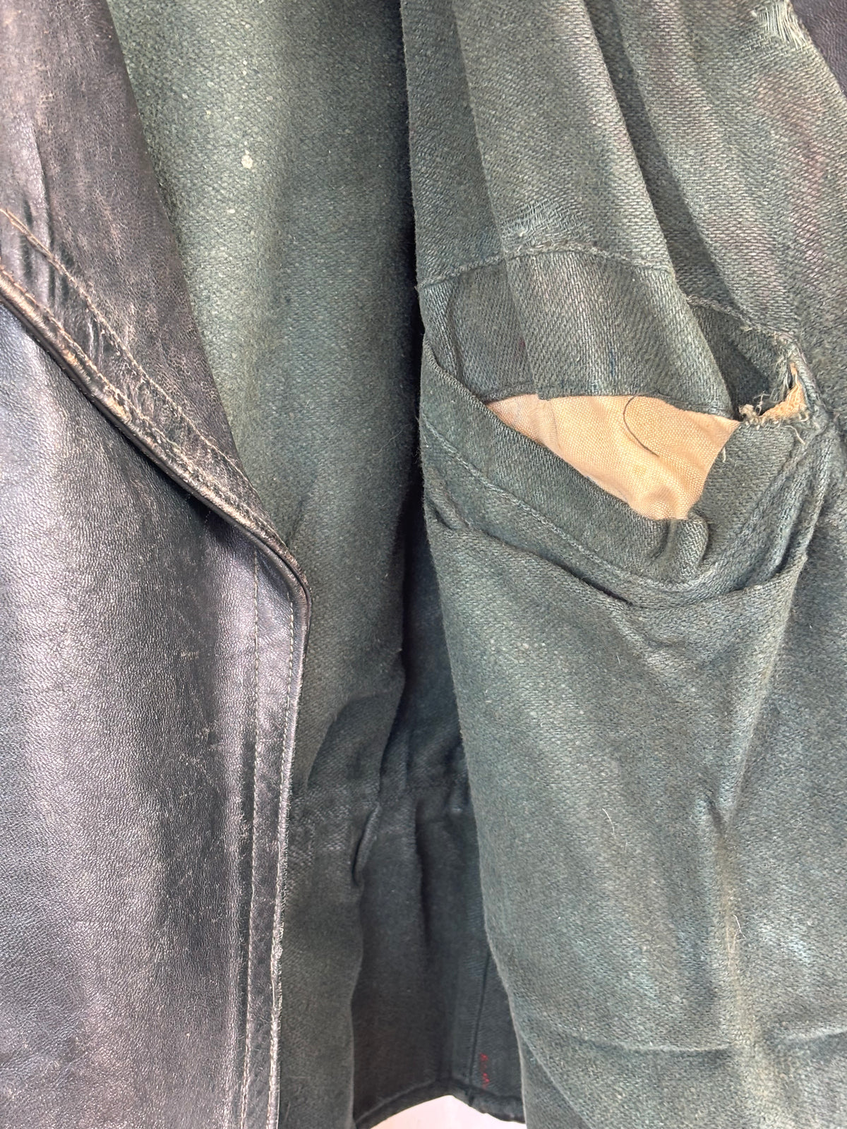 Hand-Painted Leather Jacket – The Question | Upcycled Vintage | LION Ibiza