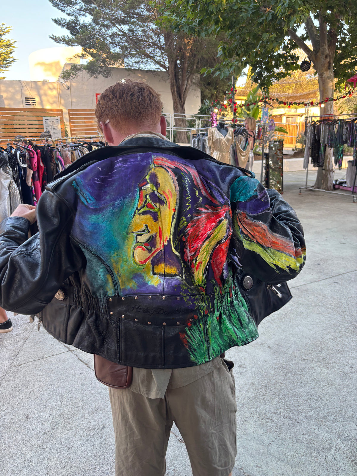 Hand-Painted Leather Jacket – LION x Caroline Navarro | Limited Edition Collaboration | LION Ibiza