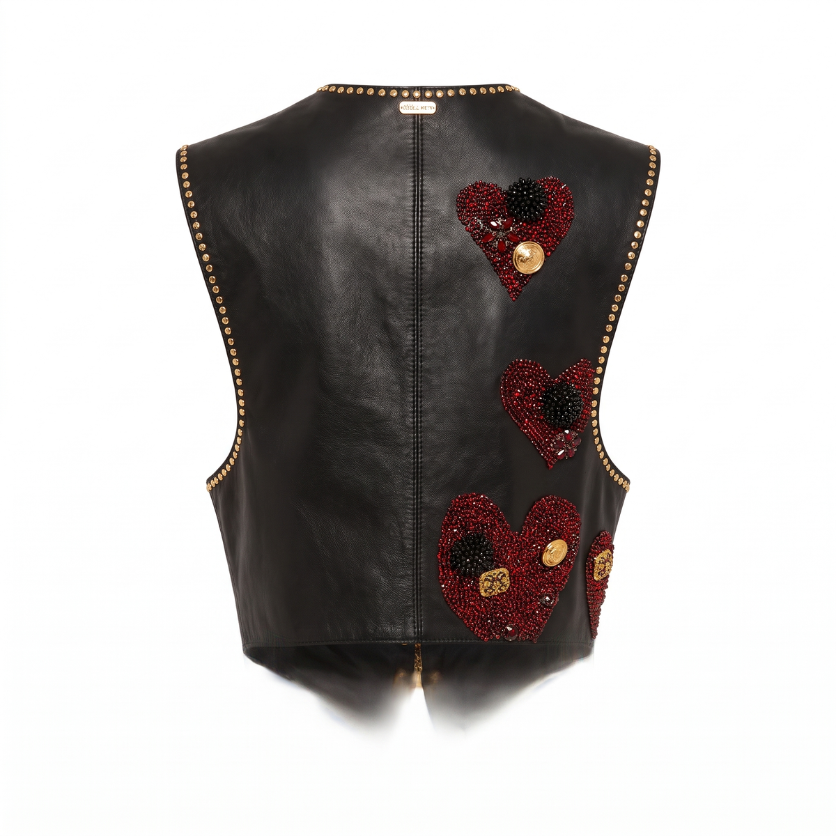 Hand-Painted Leather Jacket –  The Power of Love 003 | Upcycled Vintage | LION Ibiza