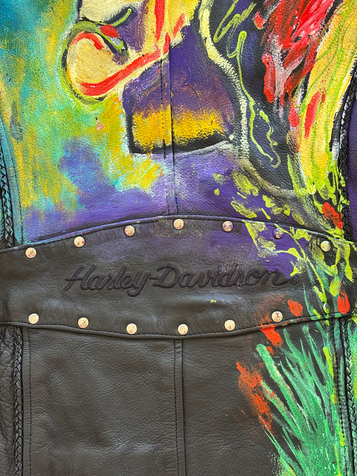 Hand-Painted Leather Jacket – LION x Caroline Navarro | Limited Edition Collaboration | LION Ibiza